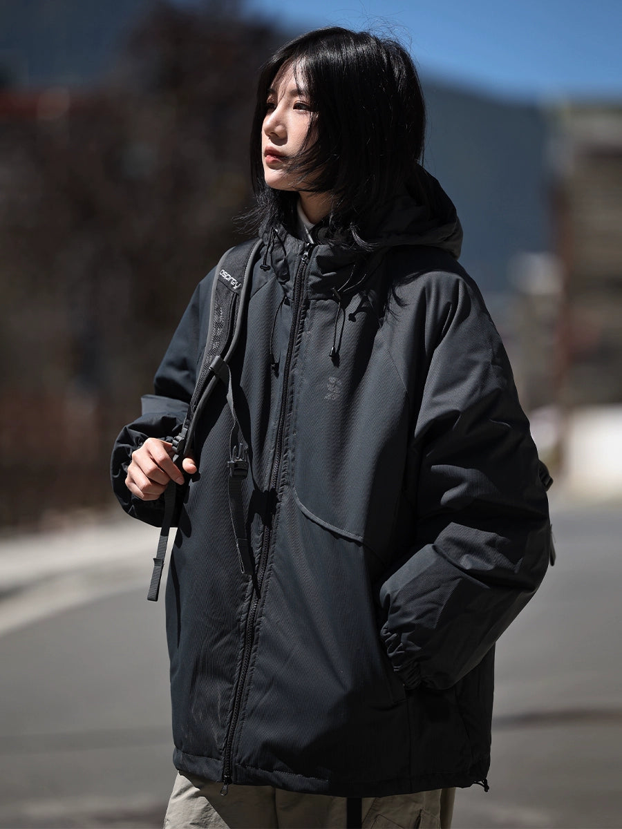 [DUCK DOWN] 90 white duck down hooded warm puffer, down jacket No.1001