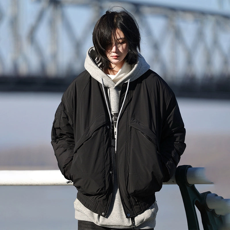 White duck down, Japanese retro baseball uniform jacket No.1475