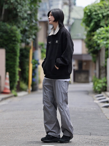 Pullover sweatshirt men's polo collar half zipper No.1281