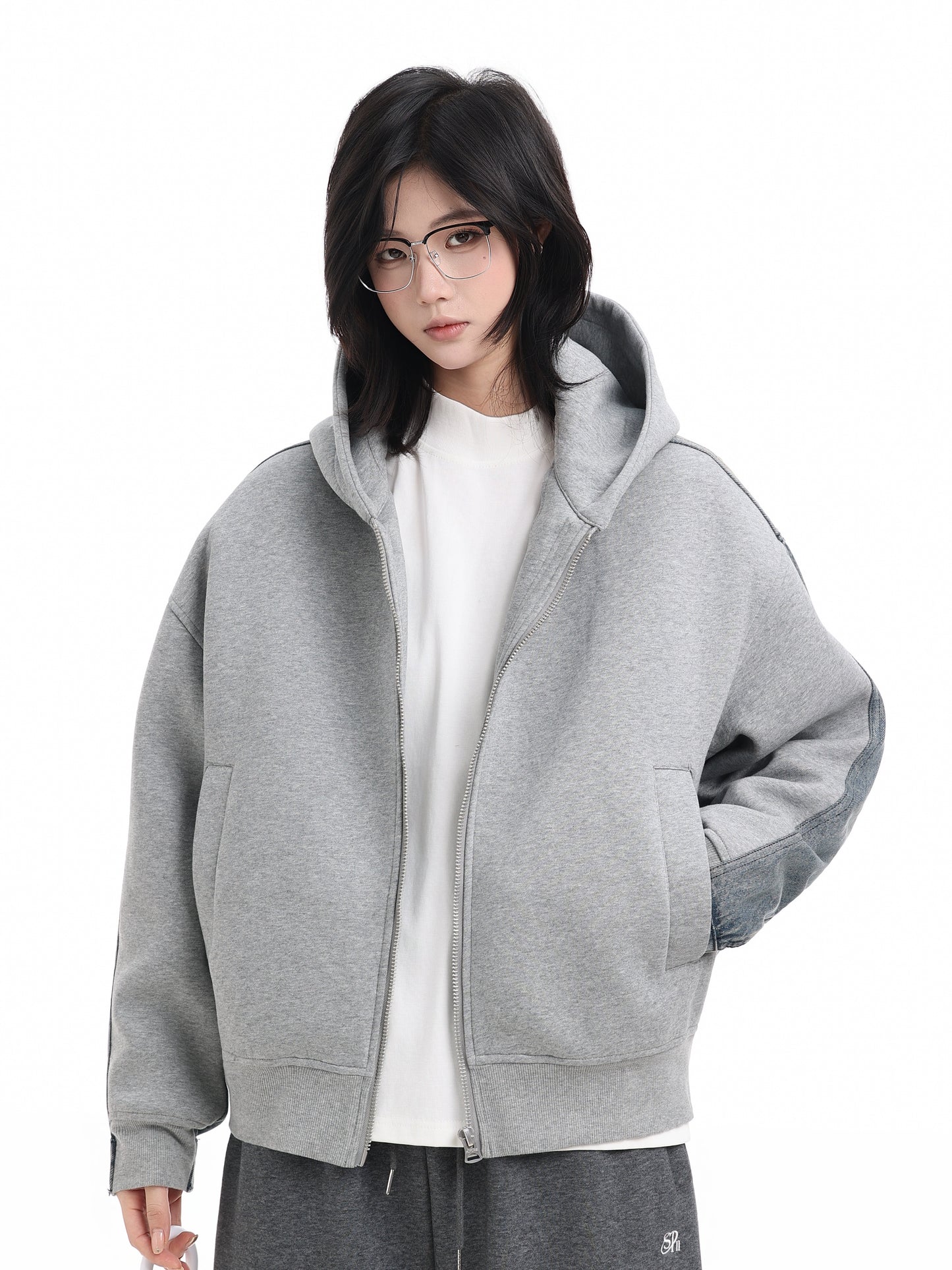 2-in-1 Duck Down Detachable Hooded Zip-Up No. 1706