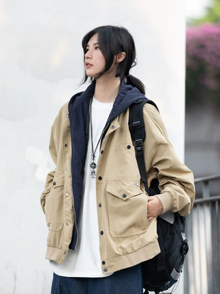 fake two-piece hooded jacket No.103