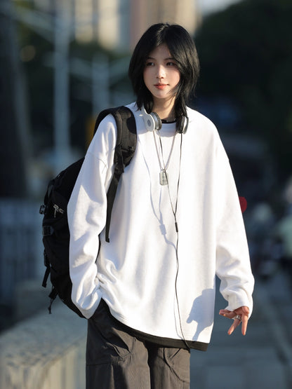 Fake two long-sleeved men's and women's sweatshirts No.1402