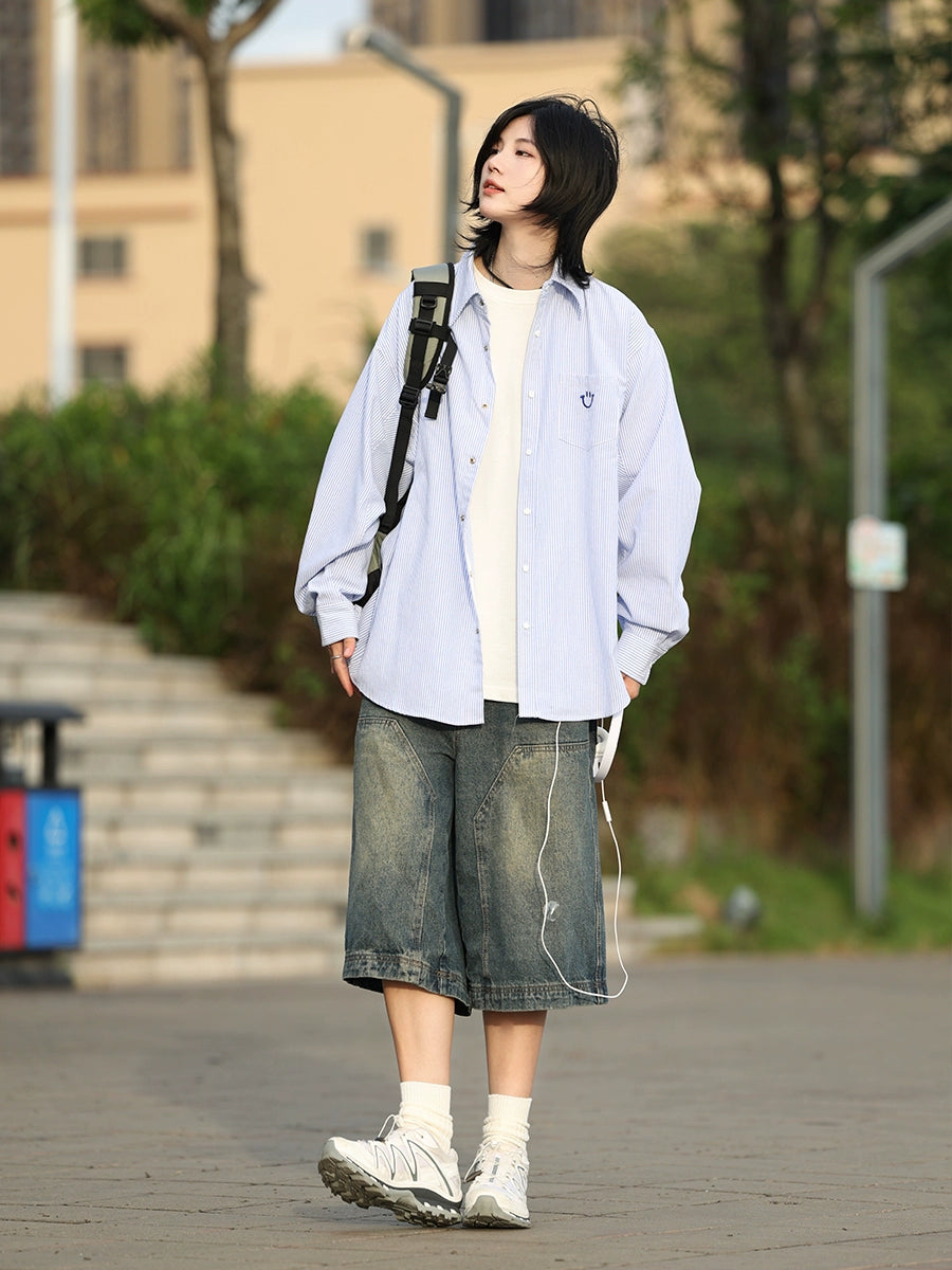 Retro long-sleeved shirt No.1233