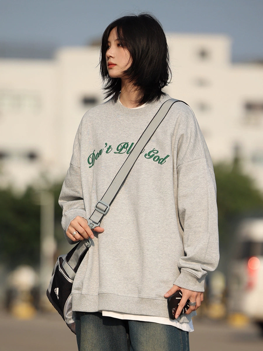 Letter print, round neck sweatshirt, No.1028