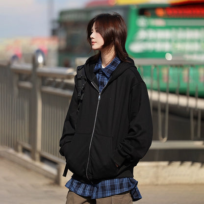 Sweatshirt, men's double hooded fake two-piece design No.1319