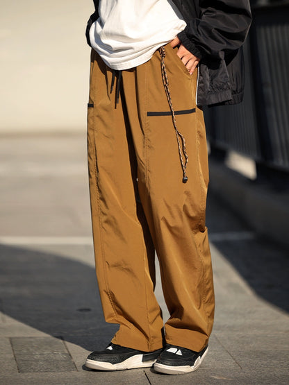 Solid color trousers, cargo pants No.845