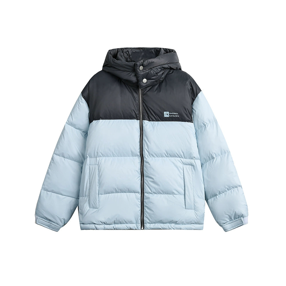 [DUCK DOWN] loose detachable hooded down jacket, puffer No.1055