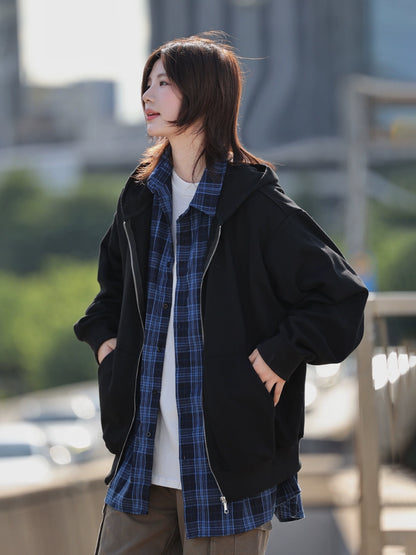 Sweatshirt, men's double hooded fake two-piece design No.1319