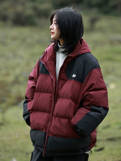 Warm hooded puffer padded jacket No.985