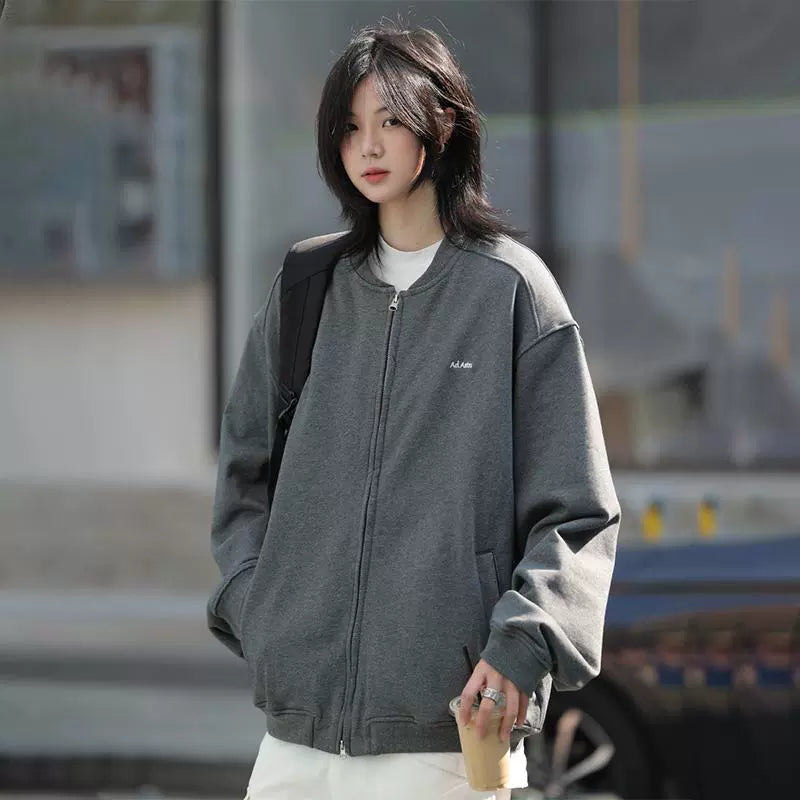 Baseball collar cardigan No.1493