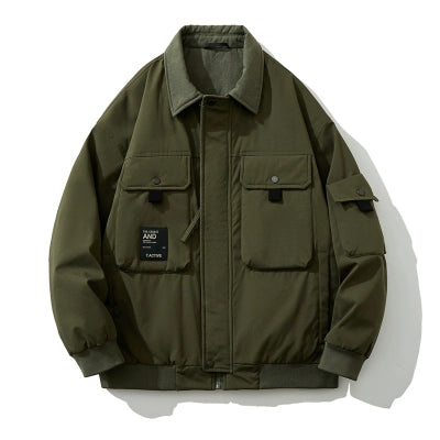 [DUCK DOWN]Lapel cargo down jacket No.1077