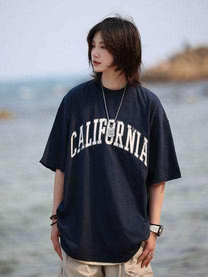 crew neck print short sleeve t-shirt No.704