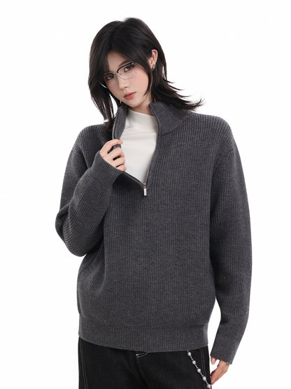 Half Zip-Up Knitwear No.1650