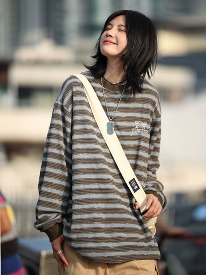 Striped crewneck T-shirt No.932