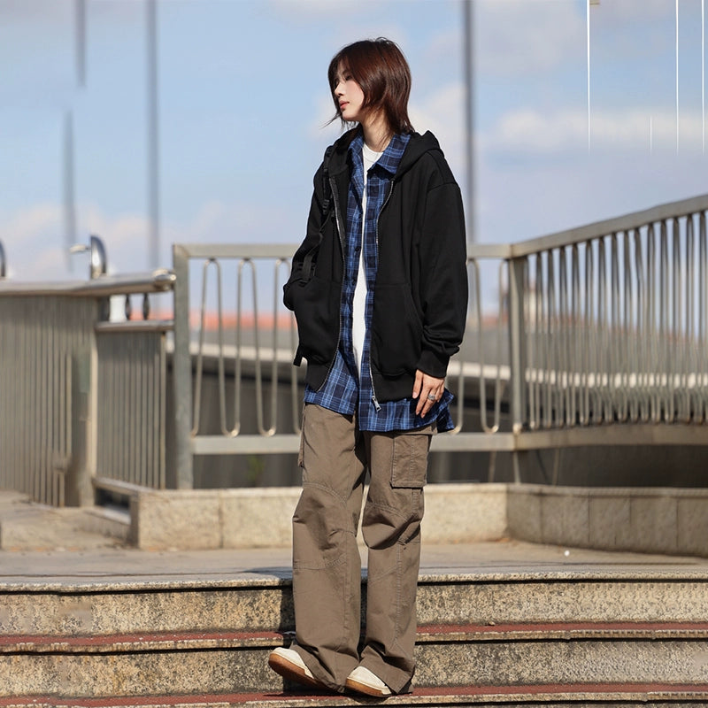 Sweatshirt, men's double hooded fake two-piece design No.1319