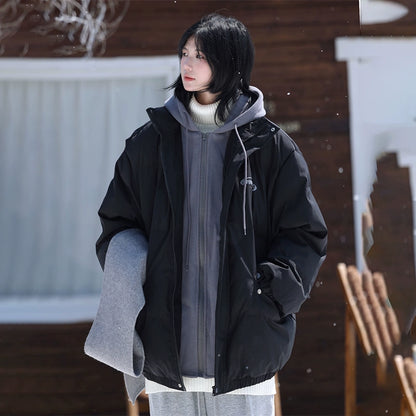 Jacket hooded thickened warm cotton jacket No.1419