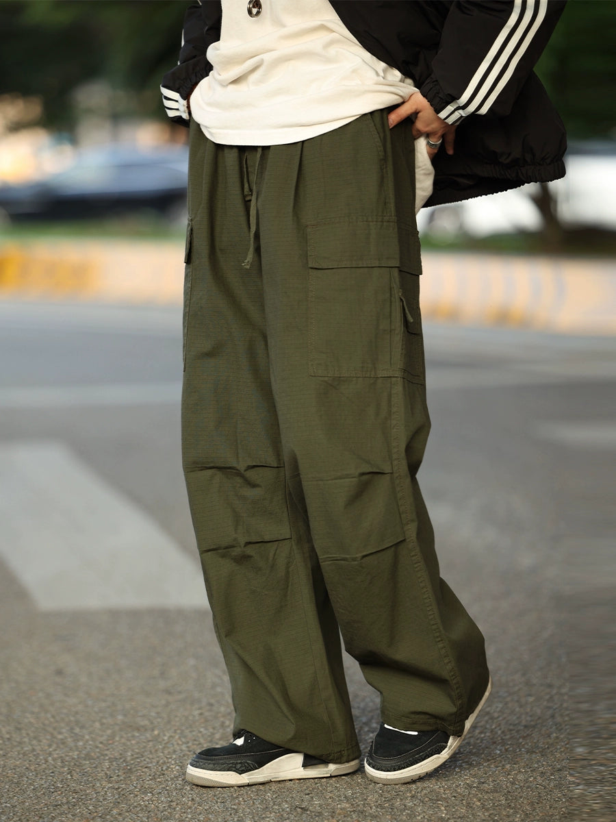 Cargo casual pants wide-leg pants No.973