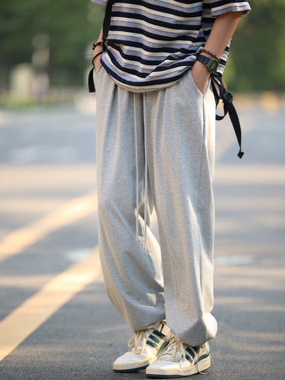 Straight Pants Sweatpants, Loose and Casual No.732