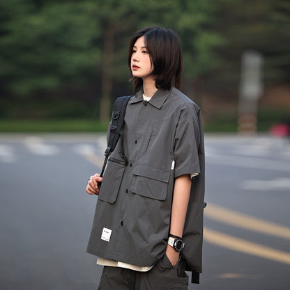 Cargo short-sleeved men's shirt jacket No.579