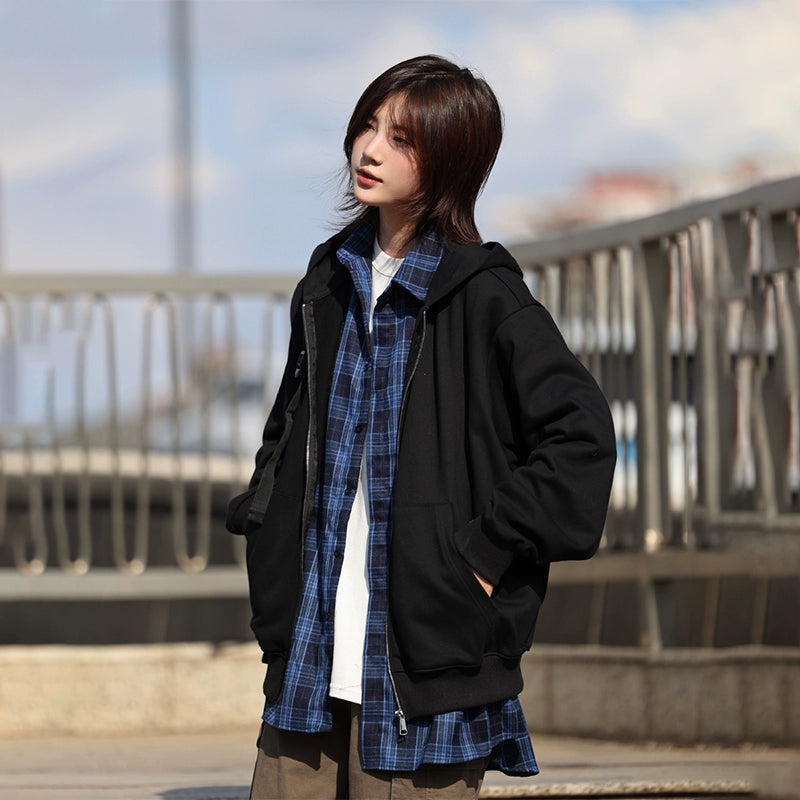 Sweatshirt, men's double hooded fake two-piece design No.1319