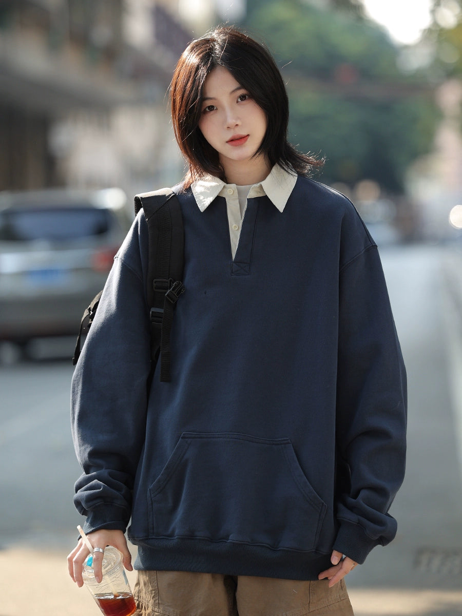 Polo collar sweatshirt No.1511