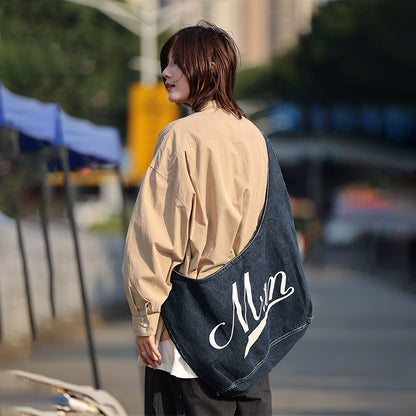 Denim canvas crossbody bag No.1301