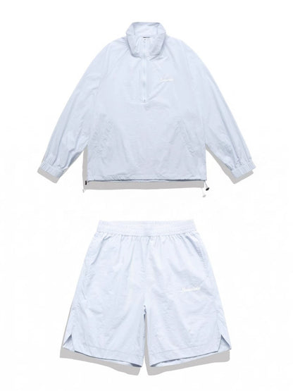 UPF50+ sunscreen clothing set-up two-piece summer light UV protection casual shorts+jacket