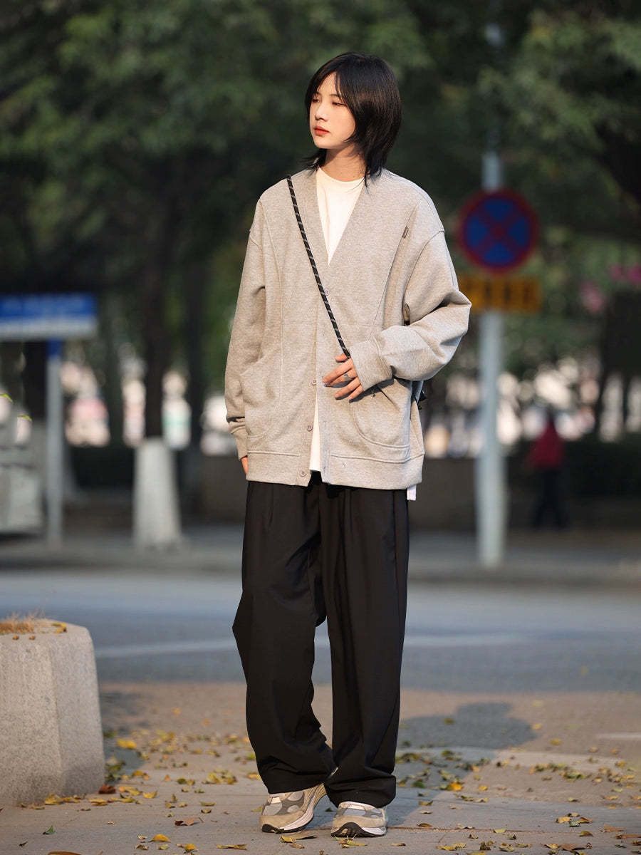 Japanese vintage collarless cardigan No.1213