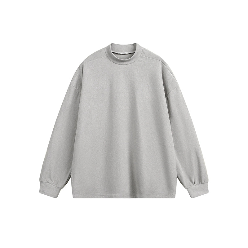 Half-high-necked velvet base sweatshirt No.1421