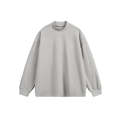 Half-high-necked velvet base sweatshirt No.1421