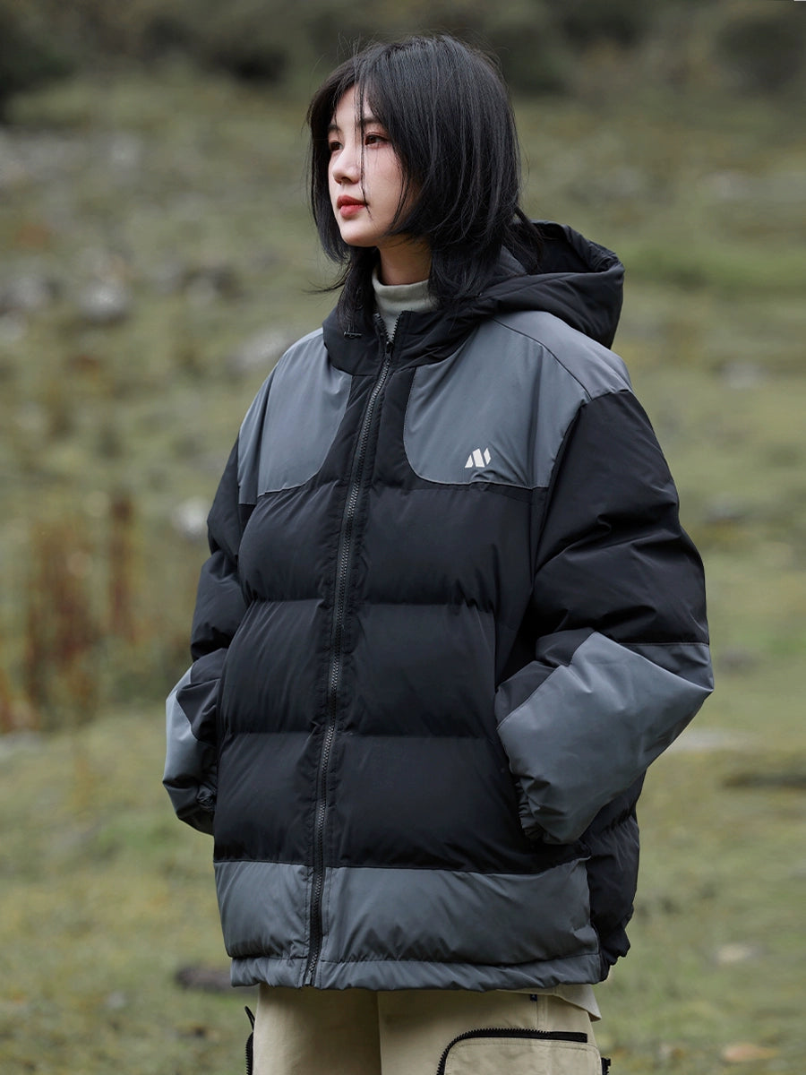 Warm hooded puffer padded jacket No.985