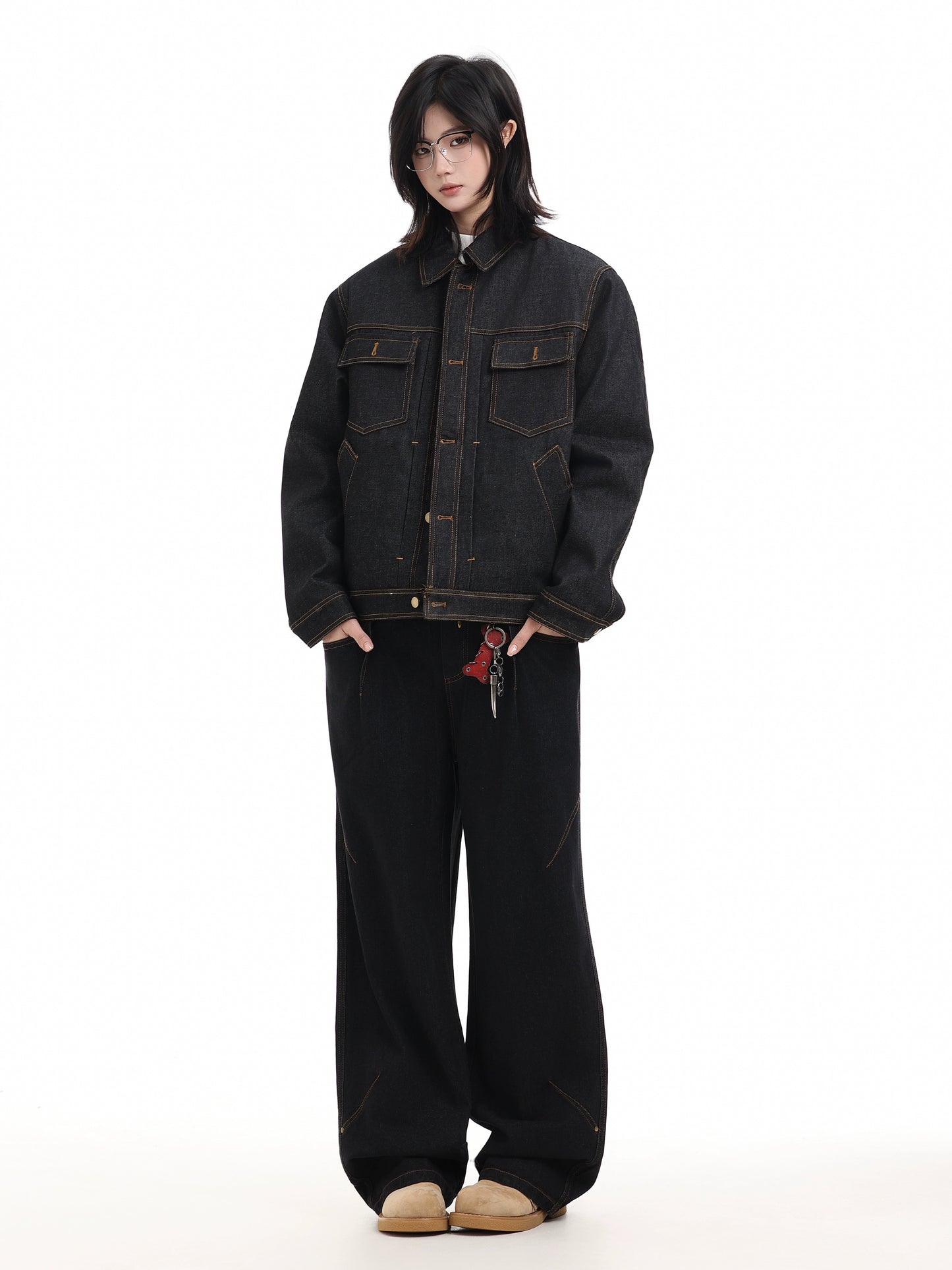 Quilting denim jacket No.1689