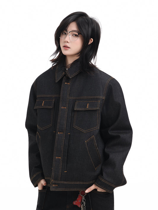 Quilting denim jacket No.1689