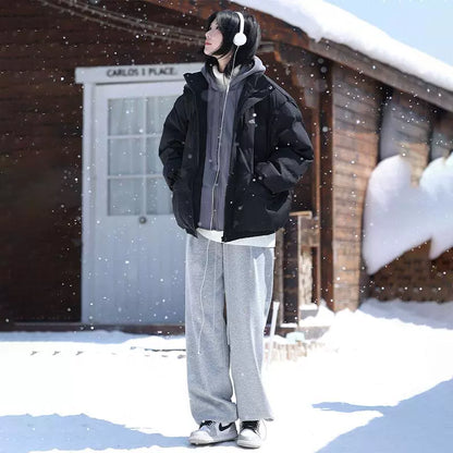 Jacket hooded thickened warm cotton jacket No.1419