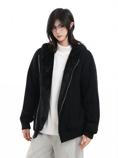Fleece Hooded Zip-Up No. 1641