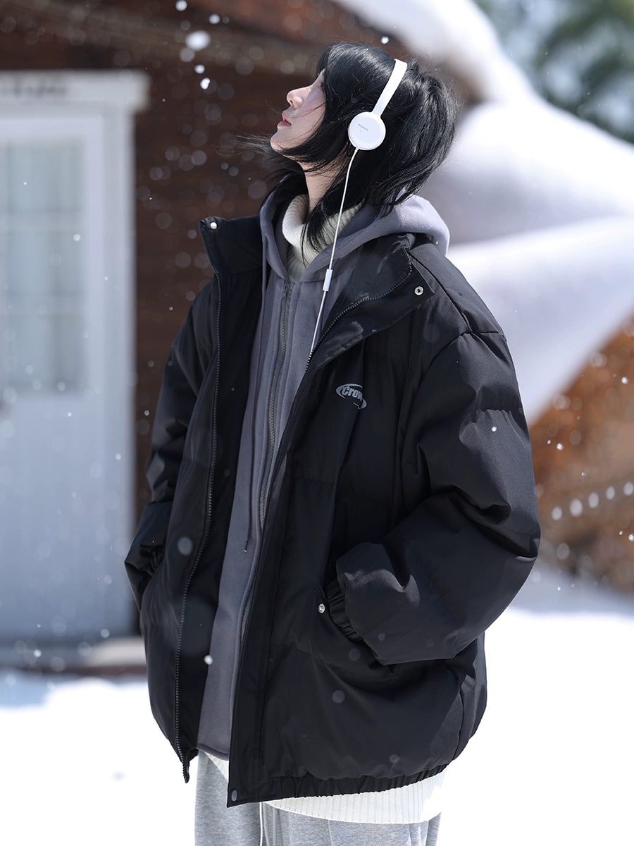 Jacket hooded thickened warm cotton jacket No.1419