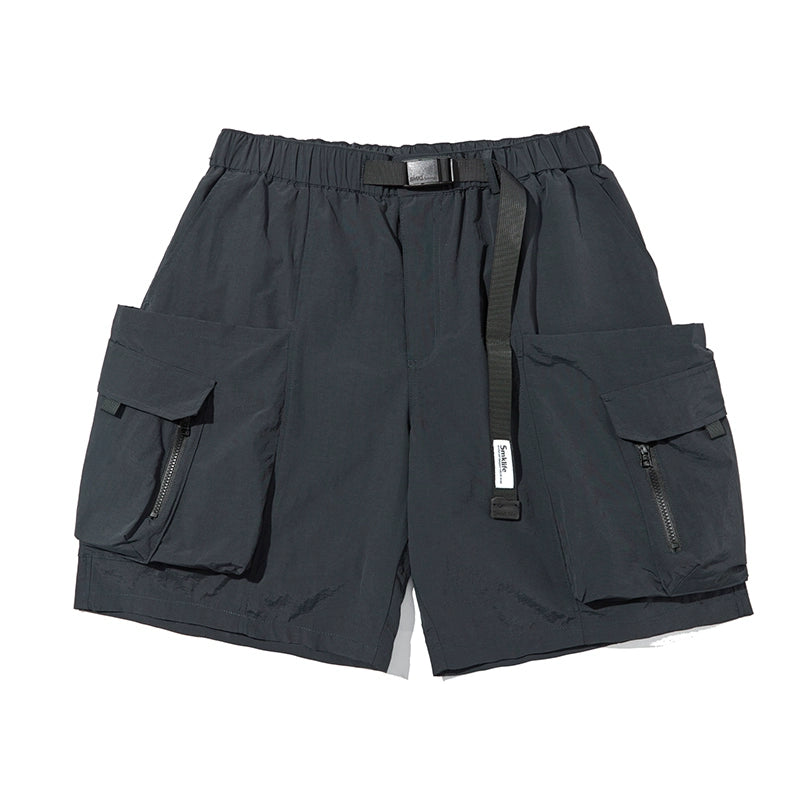 Multi-pocket overalls shorts No.580