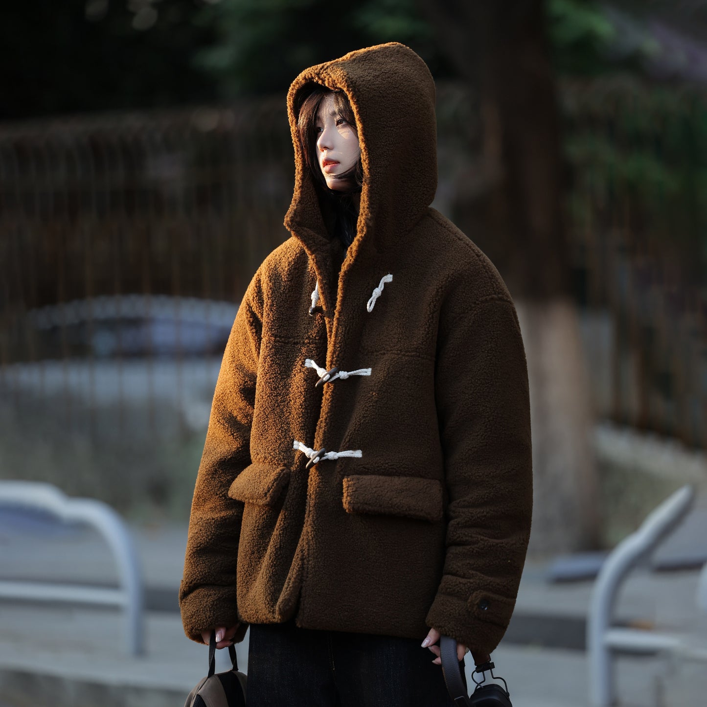 Rams wool hooded coat No. 1883