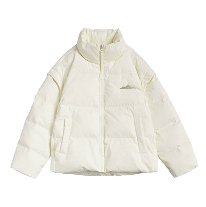 [DUCK DOWN] padded jacket with detachable sleeve jacket, puffer No.1033