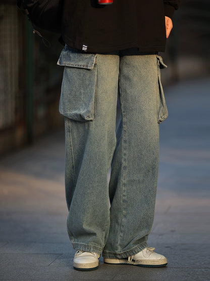 Washed jeans, cargo pants No.1141