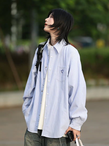 Retro long-sleeved shirt No.1233