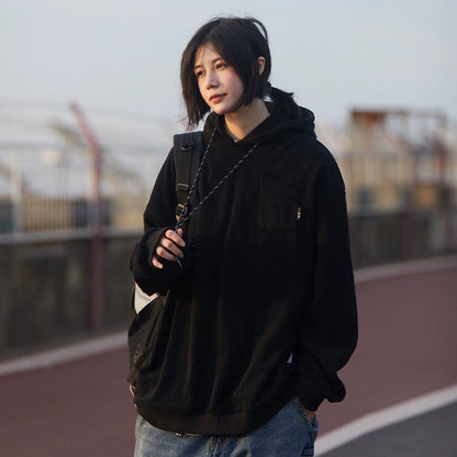 corduroy sweater winter hooded No.113