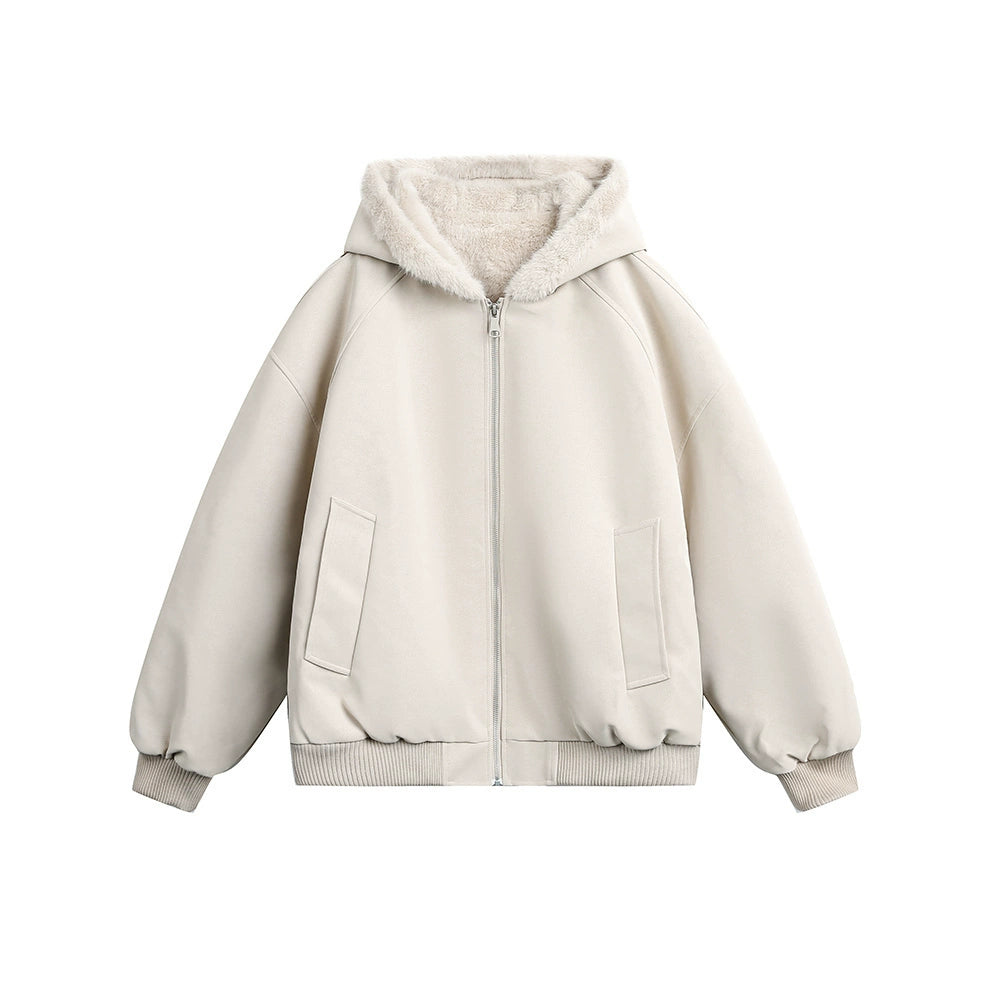 Vegan Leather Mink Hooded Jumper No.1669