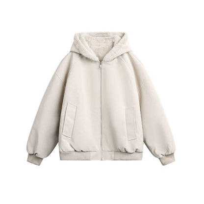 Vegan Leather Mink Hooded Jumper No.1669