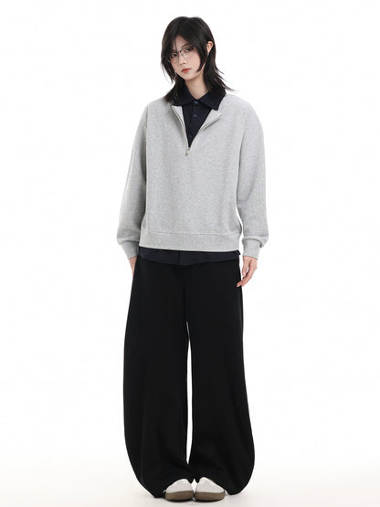 Half Zip-Up Shirt Knitwear No. 1651