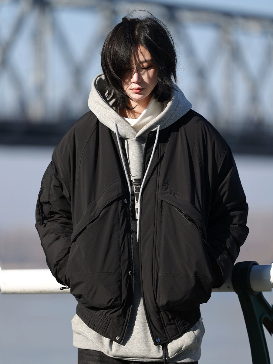 White duck down, Japanese retro baseball uniform jacket No.1475