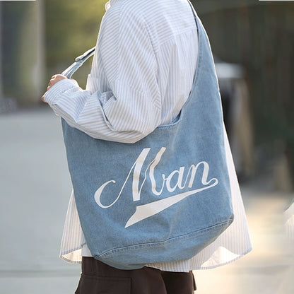 Denim canvas crossbody bag No.1301