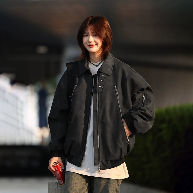 PU leather jacket No.1362