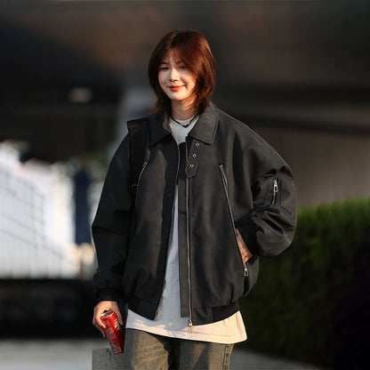 PU leather jacket No.1362