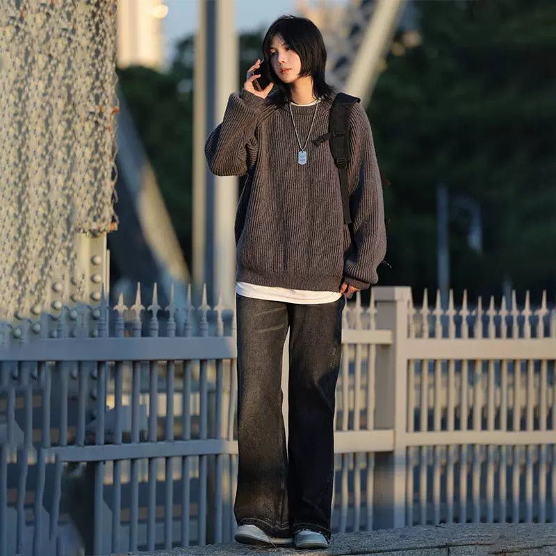 Loose sweater men's and women's pullovers No.1407